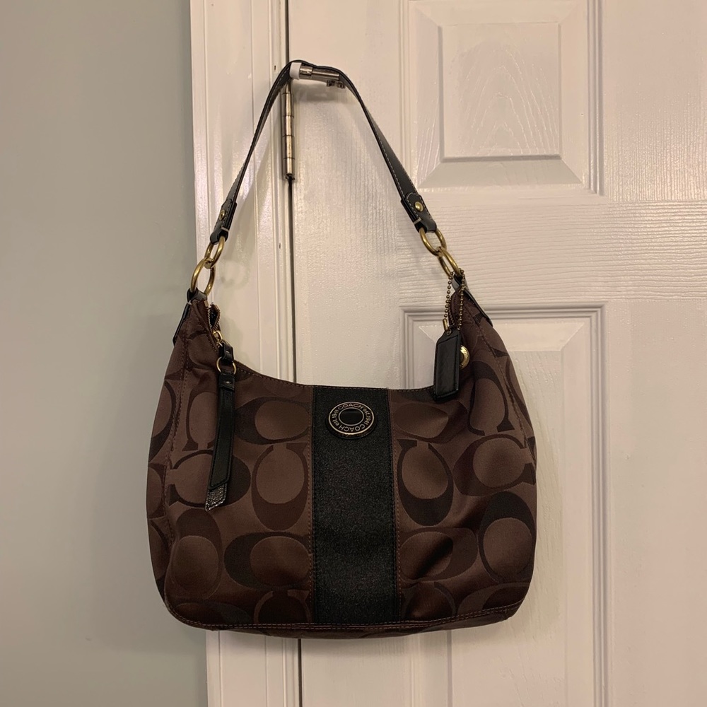 Coach Brown Signature Pattern Purse
